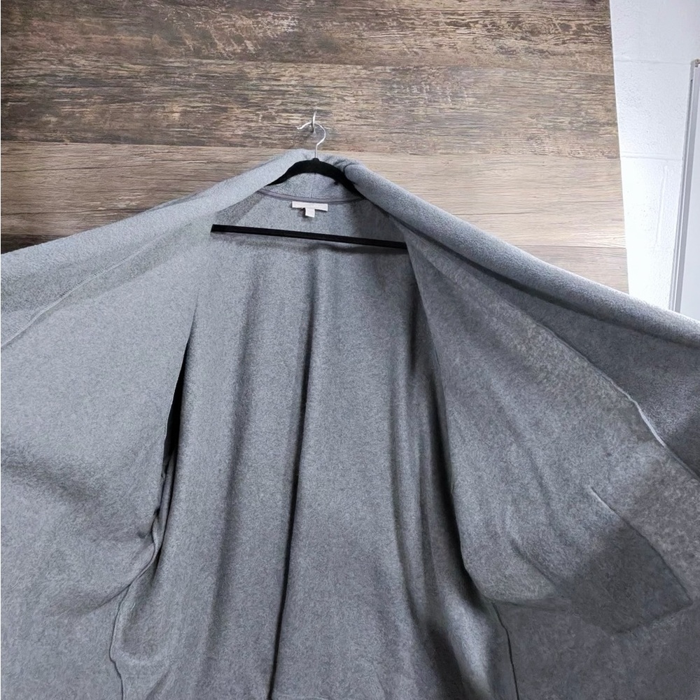 Woman Within Gray Fleece Open Front Cardigan size 6X Plus - Picture 5 of 12